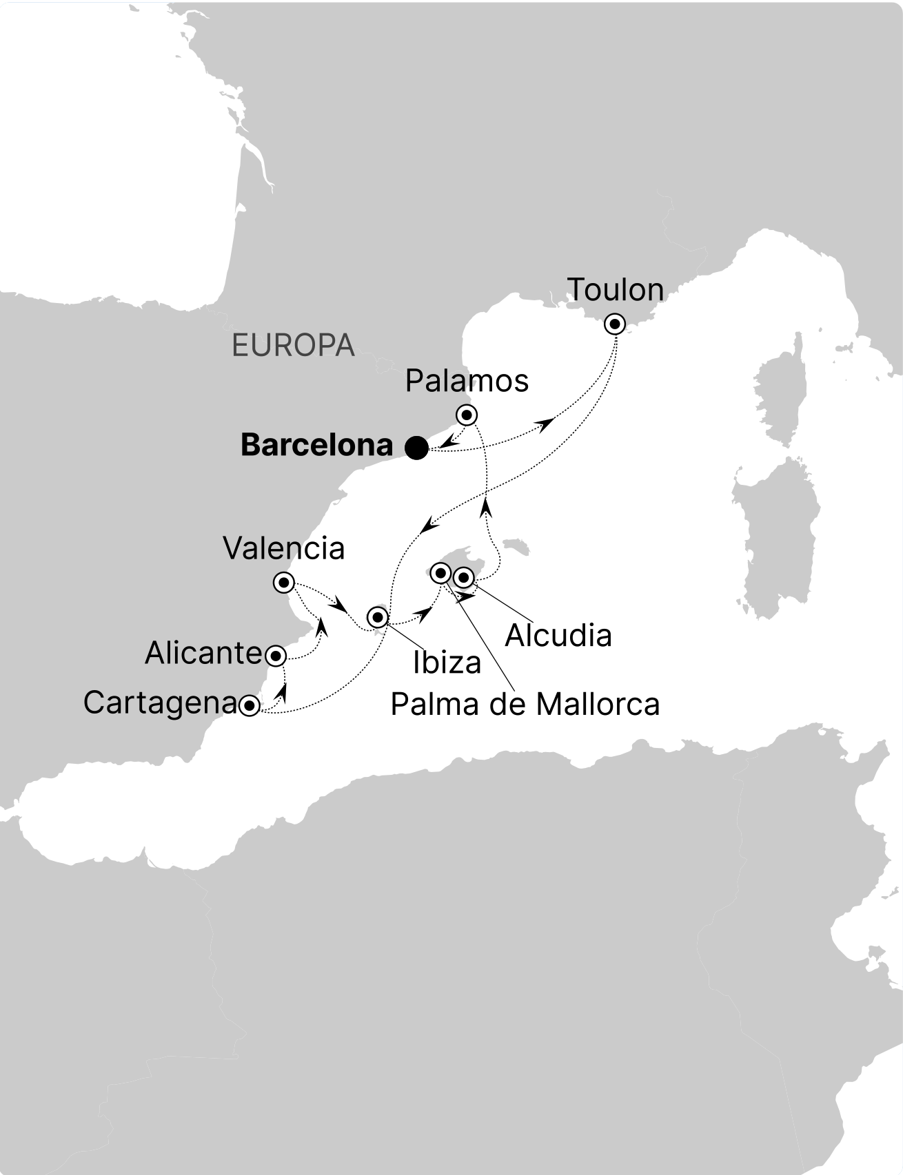 Silversea Map